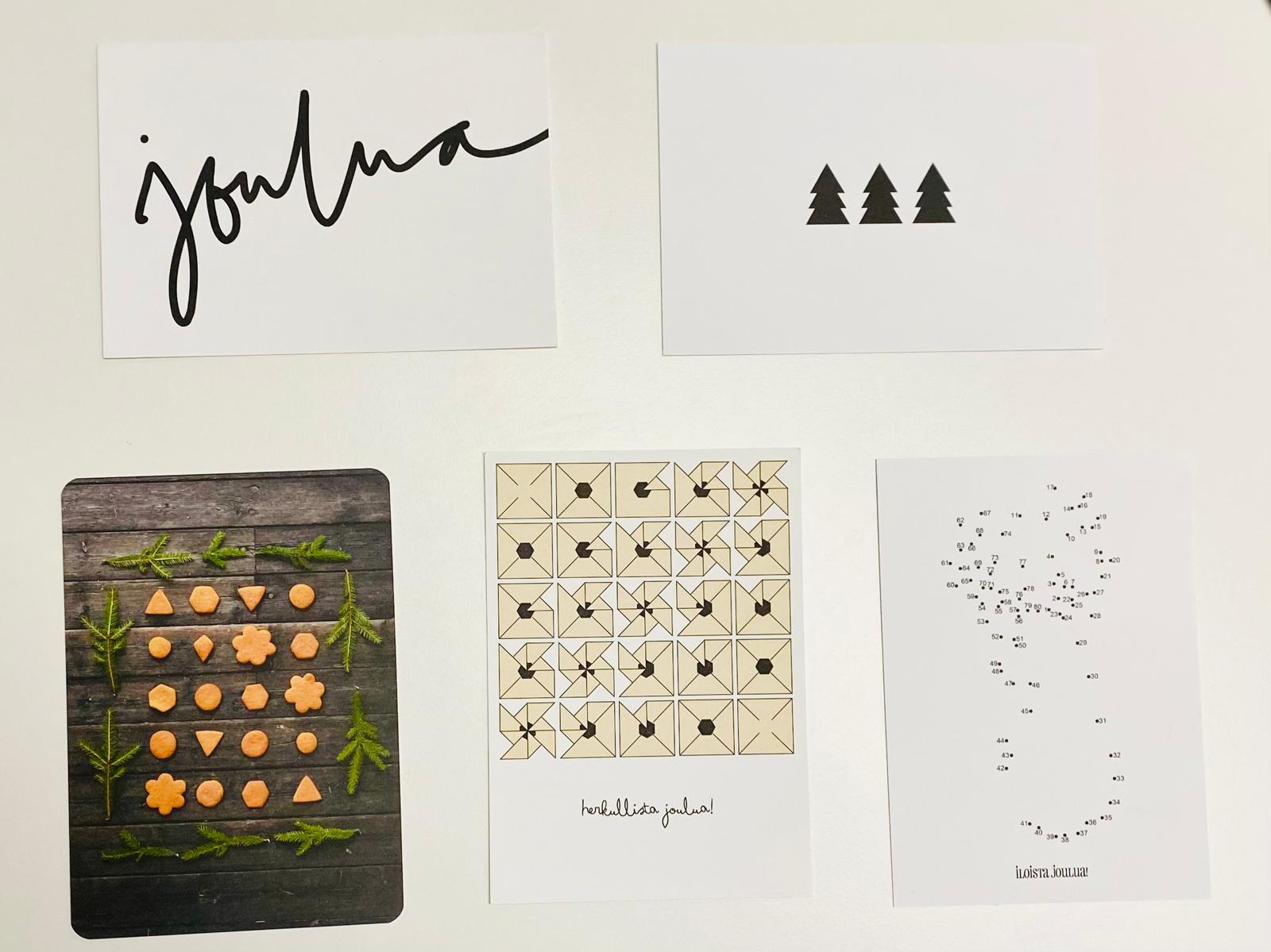 Joulukorttipaketti - 5 kpl