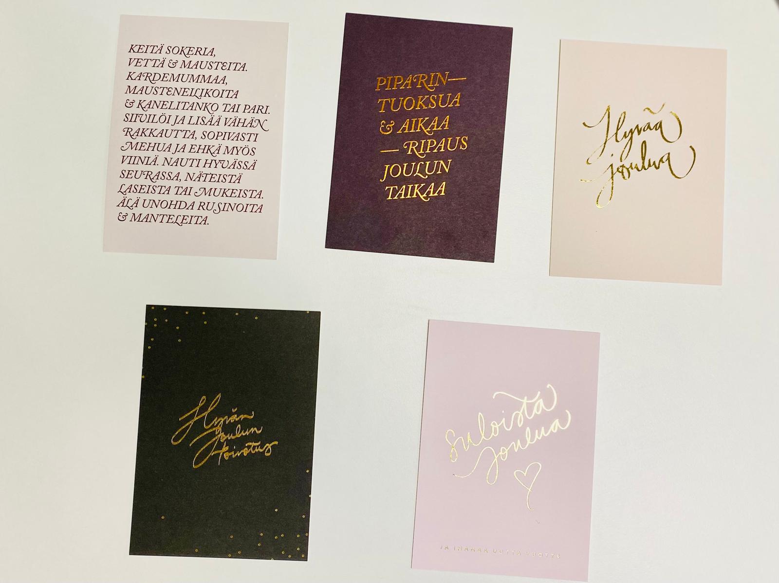 Joulukorttipaketti - 5 kpl - Image 2